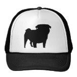 Pug Silhouette Mesh Hats