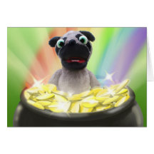 Pug St. Patrick's Day Card