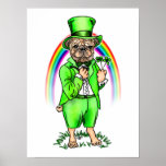 Pug St Patrick's Day Poster posters