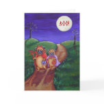 Pug Trick or Treat Greetings cards