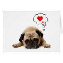 Pug Valentine Card