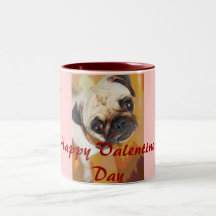 Pug Valentine's Day mug