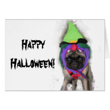 Pug Witch Greeting Cards