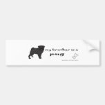 PugBlackFullBodyBrother Bumper Sticker