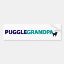 Puggle Grandpa Bumper Stickers