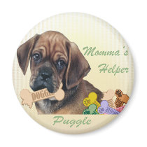 Puggle Momma's helper magnet