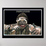 "PUGNACIOUS" the Rapper Pup Poster Print