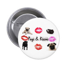 Pugs and Kisses Buttons
