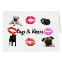 Pugs and Kisses Cards