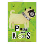 Pugs and Kisses Greeting Card