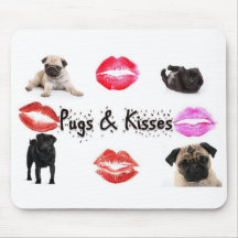 Pugs and Kisses Mouse Pads