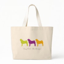 Pugs Colour My World Canvas Bag