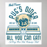 Pug's Diner 50s Retro VIntage Posters posters