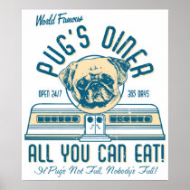 Pug's Diner 50s Retro VIntage Posters