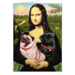 Pugs (Fawn + Blk) - Mona Lisa Cards