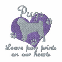 Pugs Leave Paw Prints Pink Women's