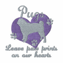Pugs Leave Paw Prints Pink Women's Polo Shirt