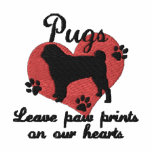Pugs Leave Paw Prints Women's embroidered shirts