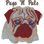 Pugs N Pals Embroidered Pug Face Tees embroidered shirts