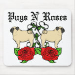 Pugs N Roses 2 Mouse Pads