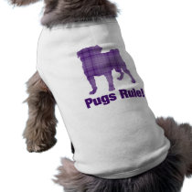 Pugs Rule Purple Plaid
