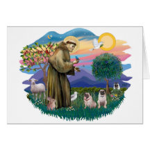 Pugs (two fawn) card