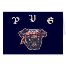 Pugsta Greeting Card