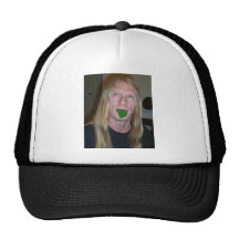 puking up christmas trucker hats