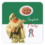 PULCINELLA  ITALIAN KITCHEN PARTY red white black stickers