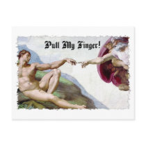 Pull My Finger Fart Humour Postcards
