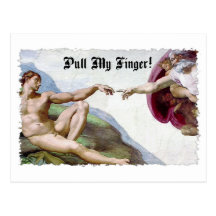 Pull My Finger Fart Humour Postcards