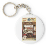 Pullman dining car on train 1894 keychains
