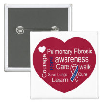 Pulmonary Fibrosis Awareness Button