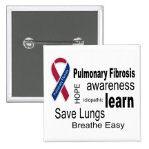 Pulmonary Fibrosis Awareness Button