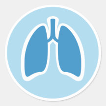 Pulmonology pulmonologist round lung stickers