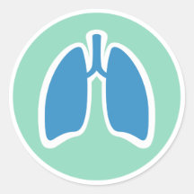 Pulmonology pulmonologist round lung stickers