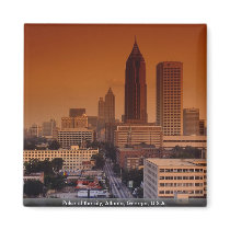 Pulse of the city, Atlanta, Georgia, U.S.A. Fridge Magnet