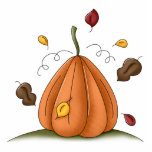 pumpkin and autumn leaves photo cutouts