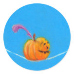 Pumpkin art - fun colourful drawing circus stickers