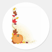 Pumpkin Autumn Border Sticker