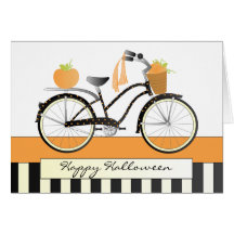 Pumpkin Bicycle Card