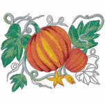 Pumpkin Botanical Fruit and Floral embroidered shirts
