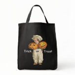 Pumpkin Boy Tote bags