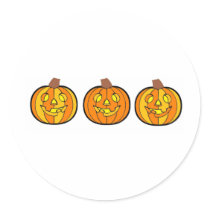 Pumpkin collection round sticker