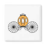 Pumpkin Colored Coach Fridge Magnets