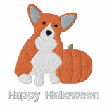 Pumpkin Corgi Embroidered Shirt (Long Sleeve) embroidered shirts