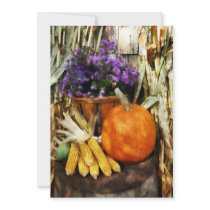 Pumpkin, Corn and Asters