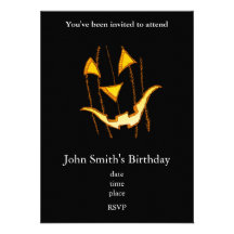 Pumpkin Face Invitation