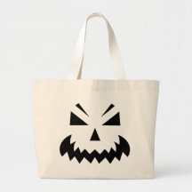 Pumpkin face tote bag