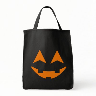 Pumpkin Faces Trick Or Treat Bag 5 no text by mariannegilliand